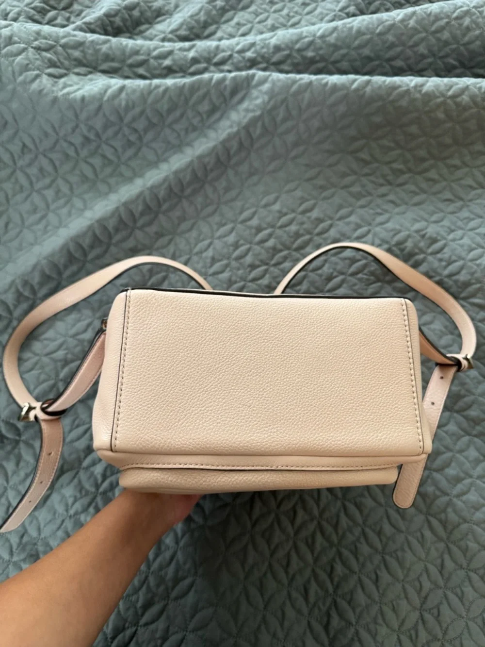 kate spade Pebbled Leather Mini Backpack in Blush Pink